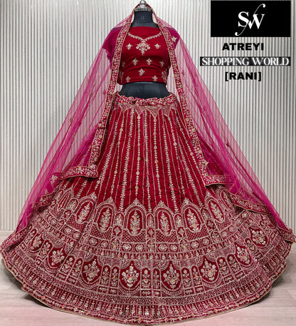 Light Maroon Bridal Lehenga