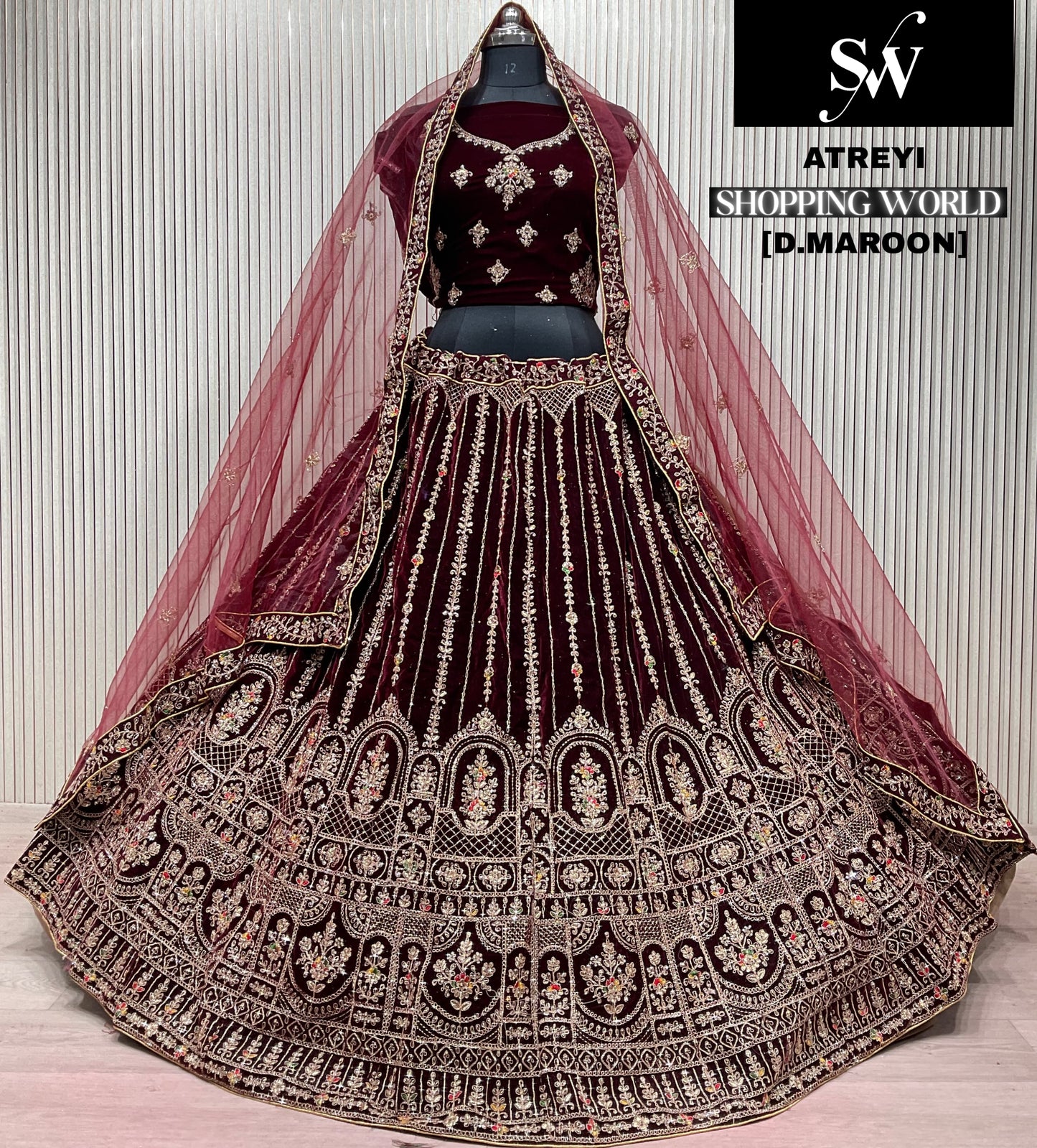 Light Maroon Bridal Lehenga