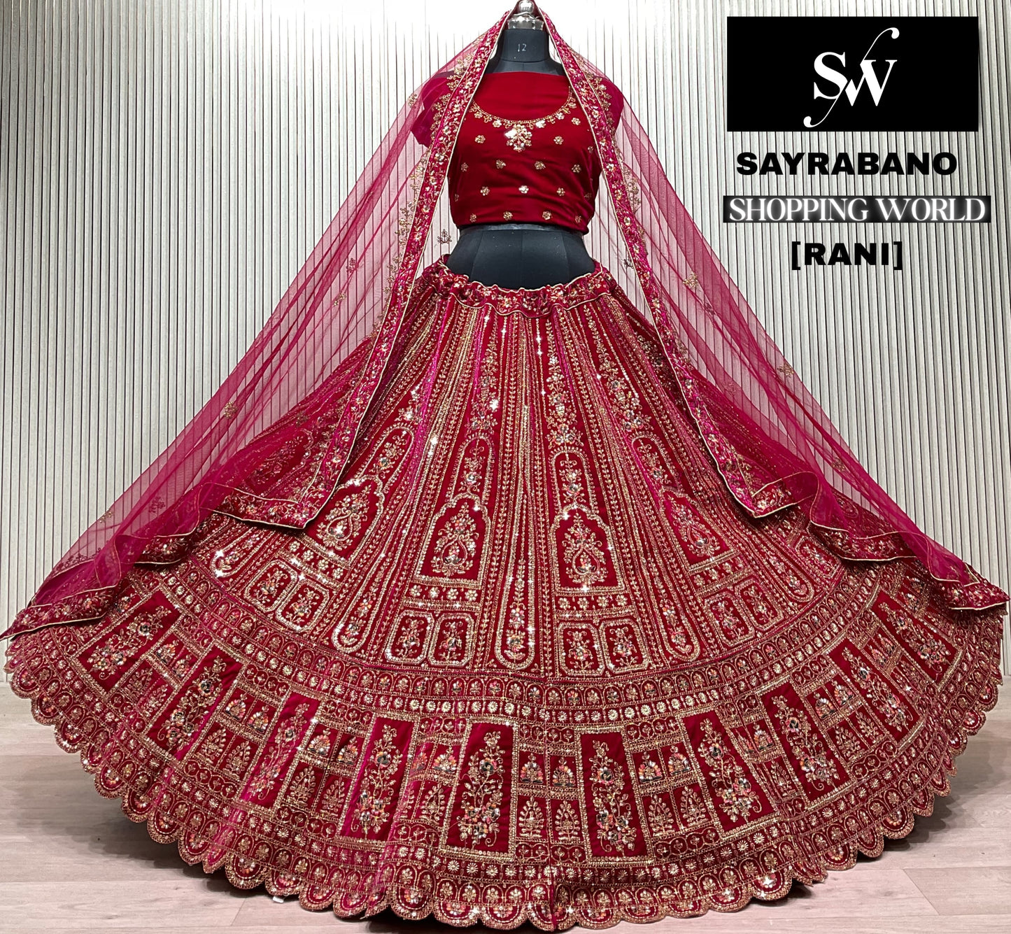 Rani pink Bridal Lehenga