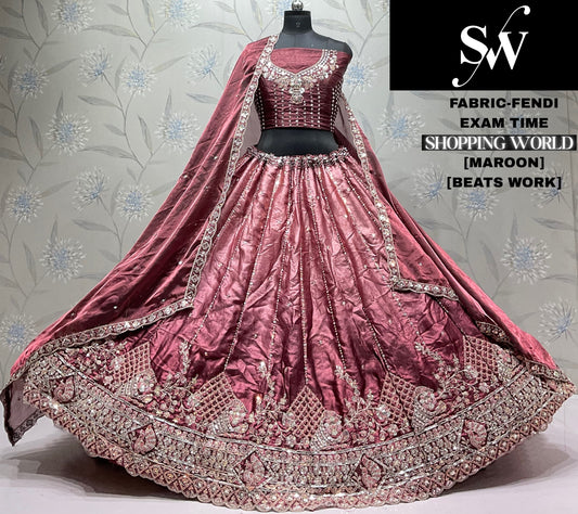 Maroon Fendi Lehenga