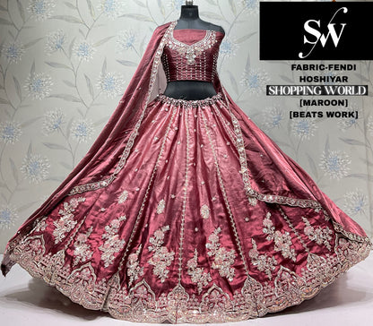 Maroon Fendi Lehenga