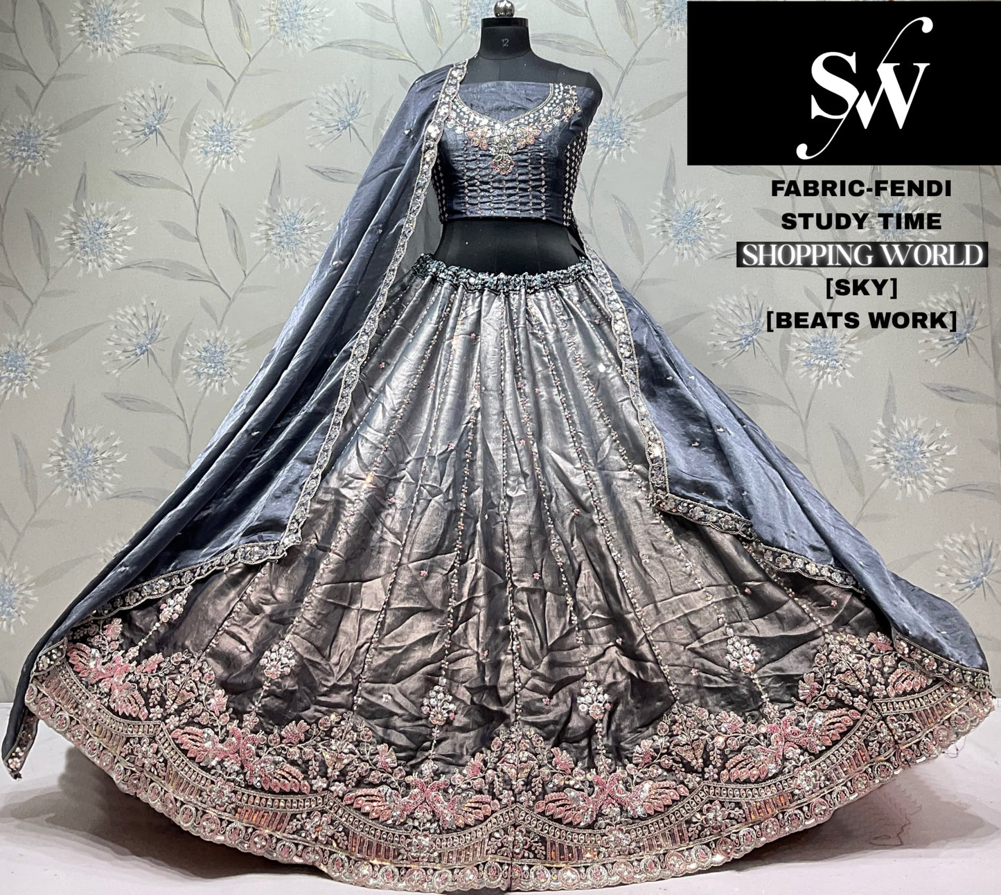 Rust Orange Peach Fendi Lehenga