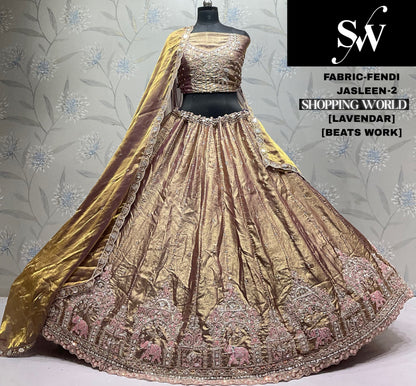 Yellow Haldi Mehendi Fendi Lehenga
