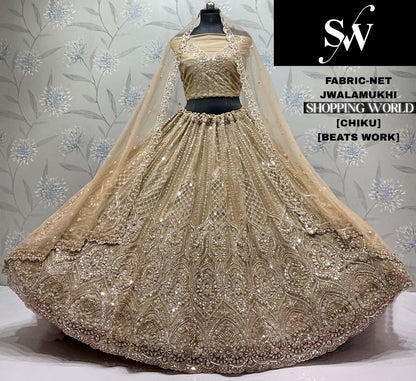 Sky Blue Net Lehenga