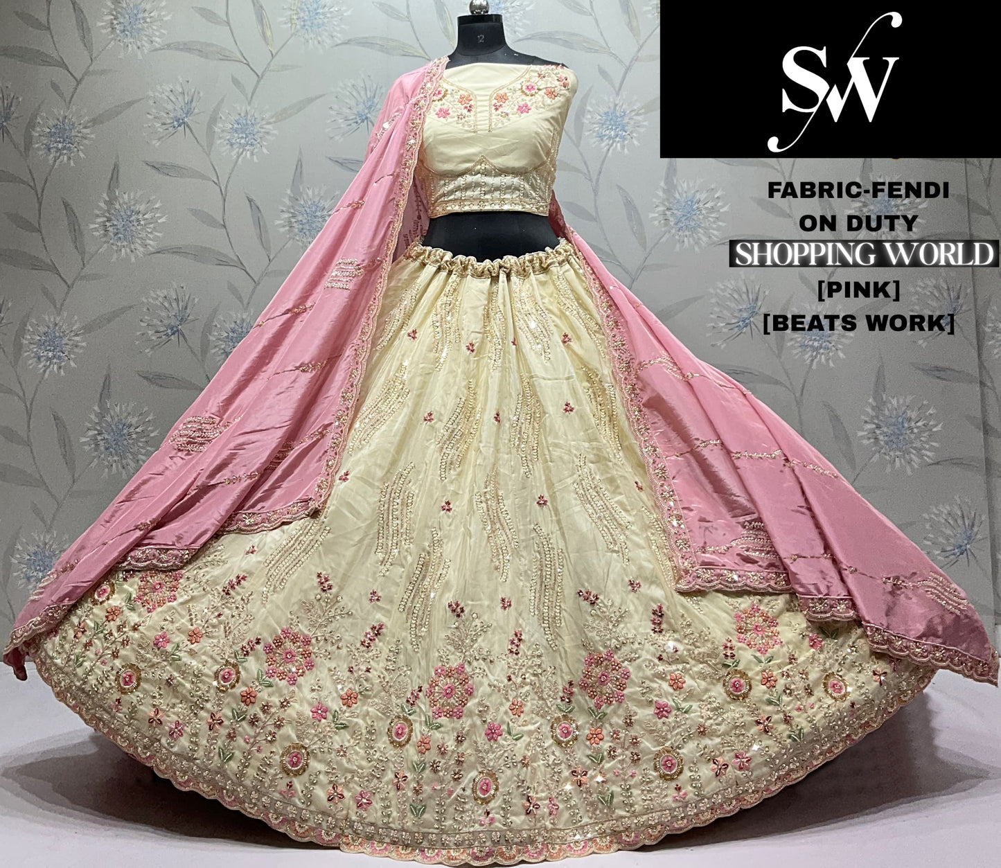 Peach Fendi Lehenga