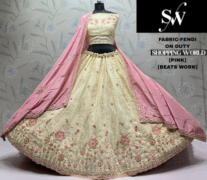 Peach Fendi Lehenga