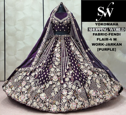 Purple Fendi Lehenga