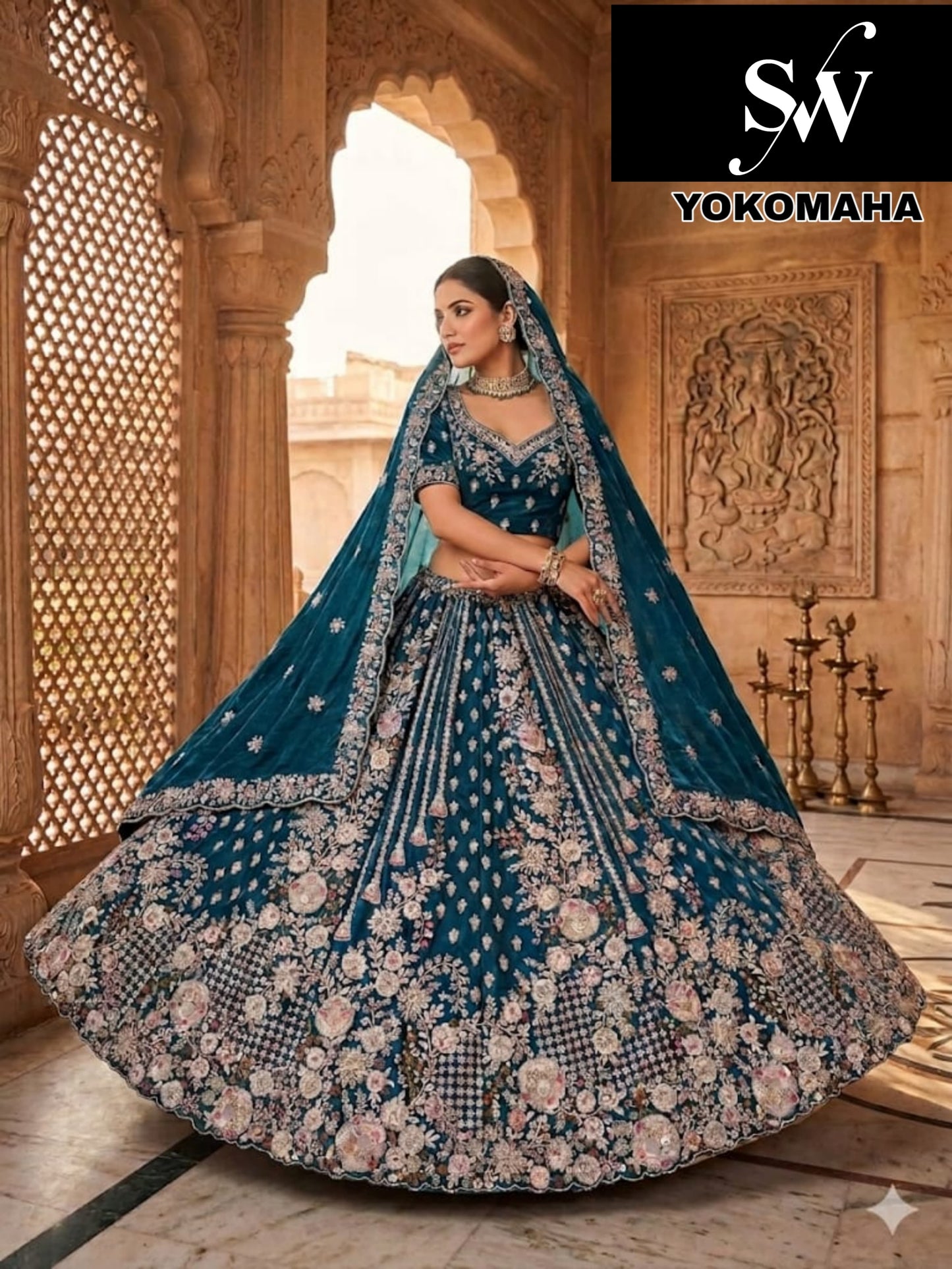 Purple Fendi Lehenga