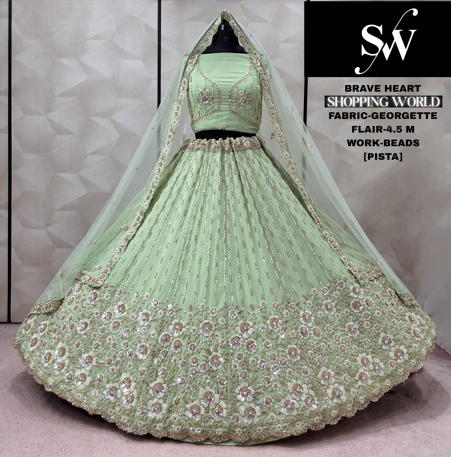 Lavender Georgette Lehenga