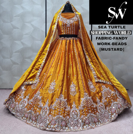 Mustard Fancy Lehenga
