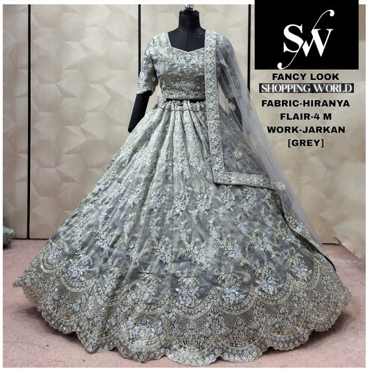 Silver Grey Hiranya Lehenga