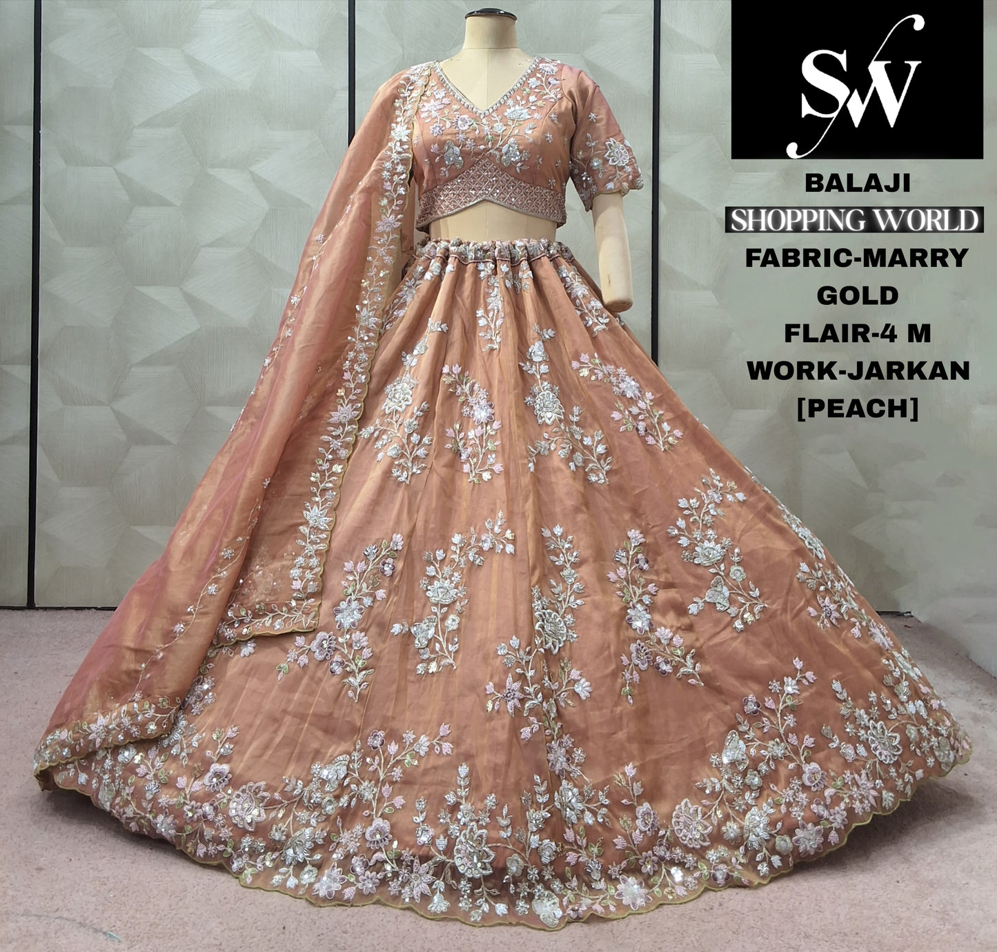 Sea green Marry Gold Lehenga