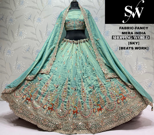Sky Blue Fancy Lehenga