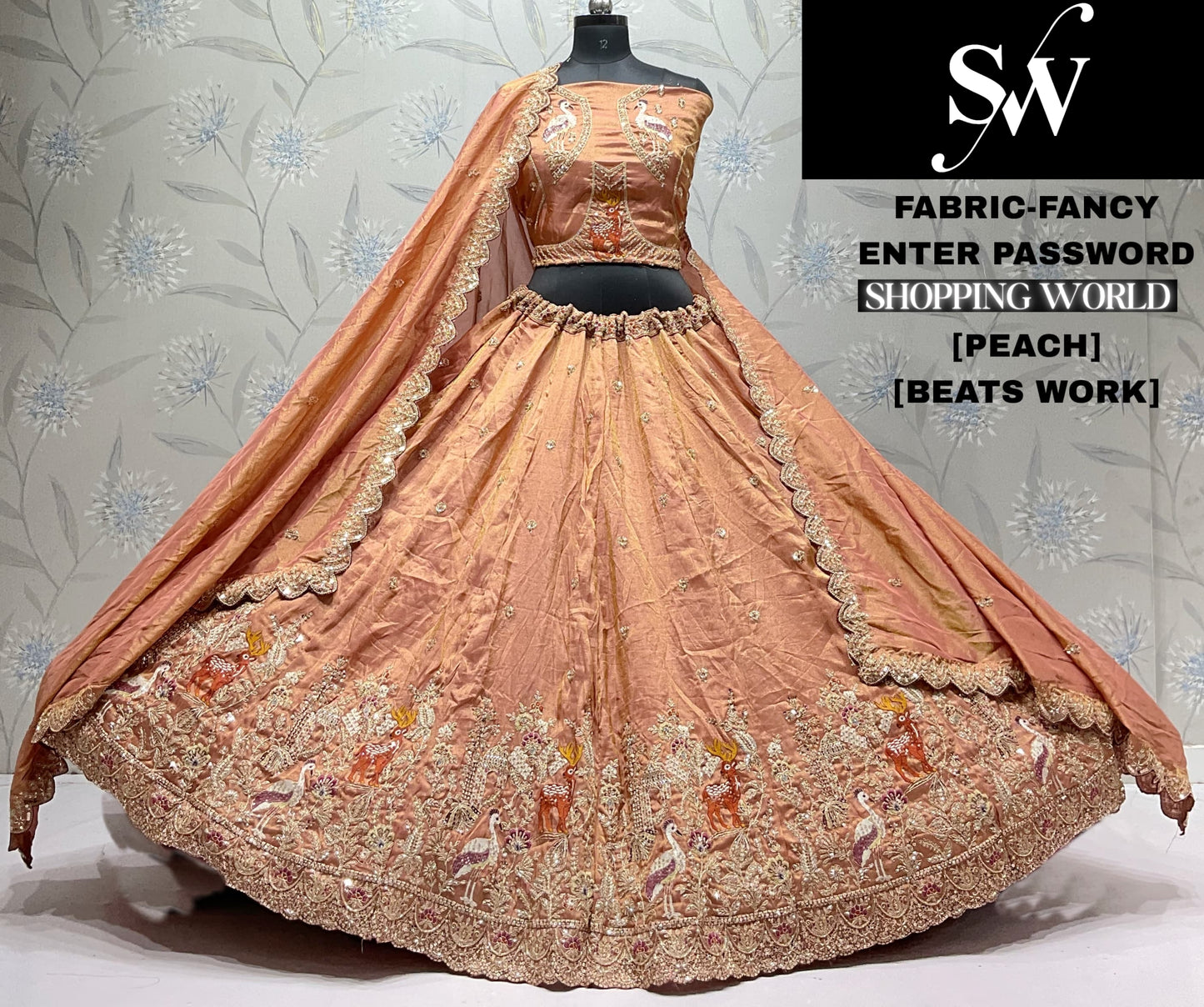 Peach Fancy Lehenga