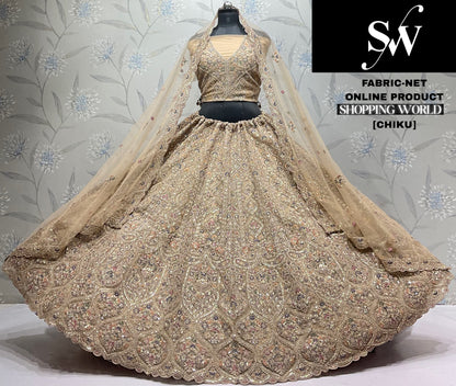 Sky Blue Net Lehenga
