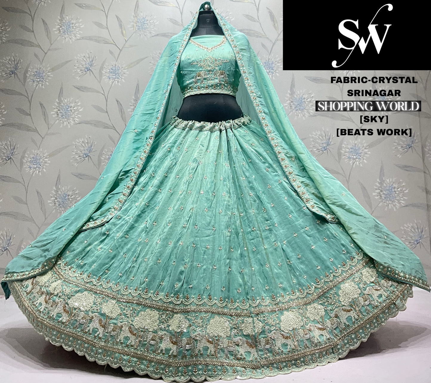Pink Crystal Lehenga