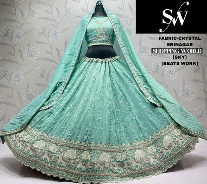 Pink Crystal Lehenga