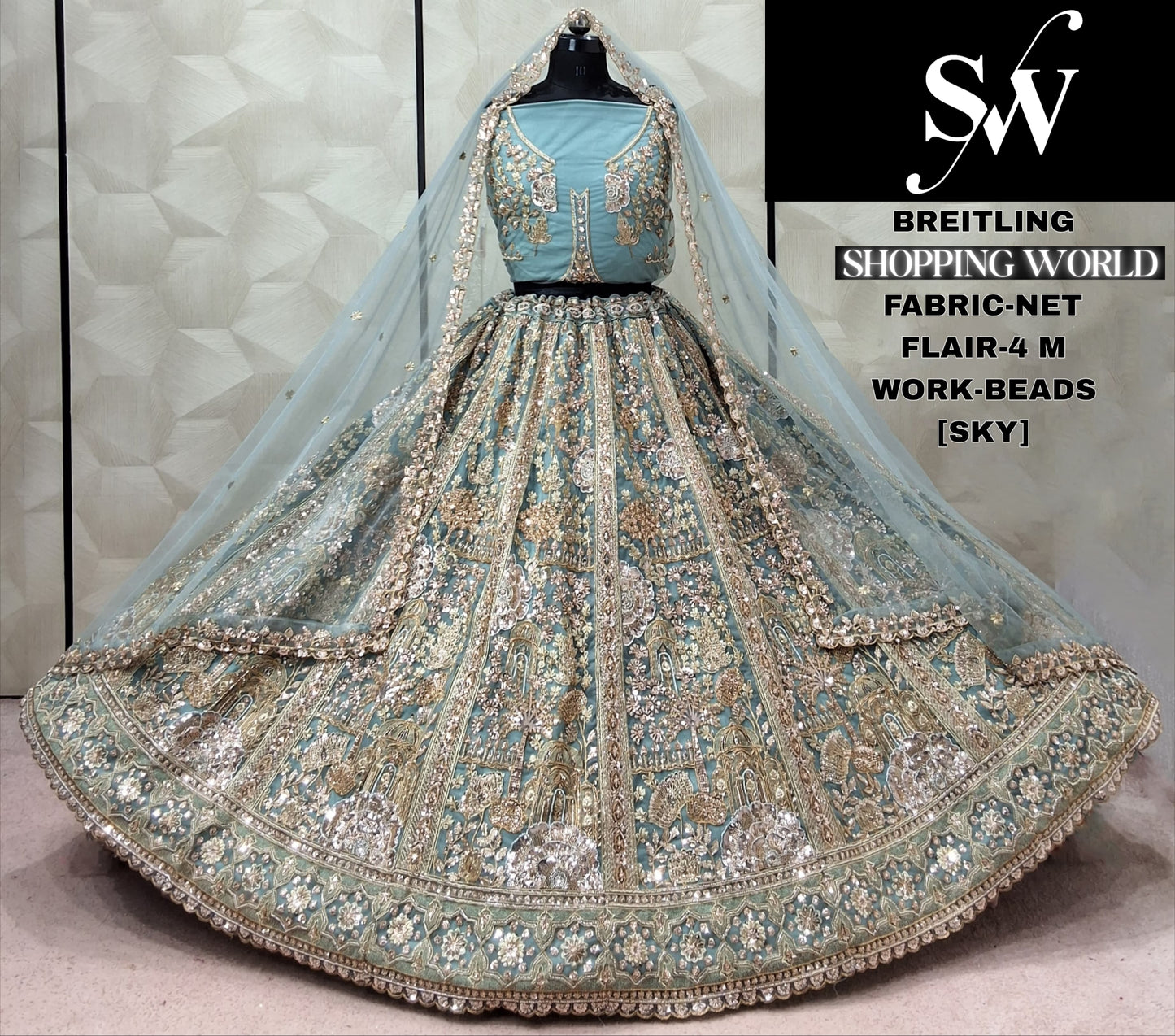 Baby Pink Net Lehenga
