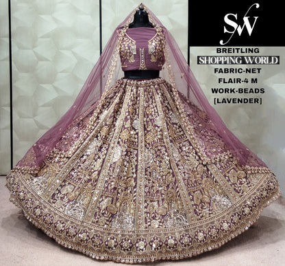 Baby Pink Net Lehenga