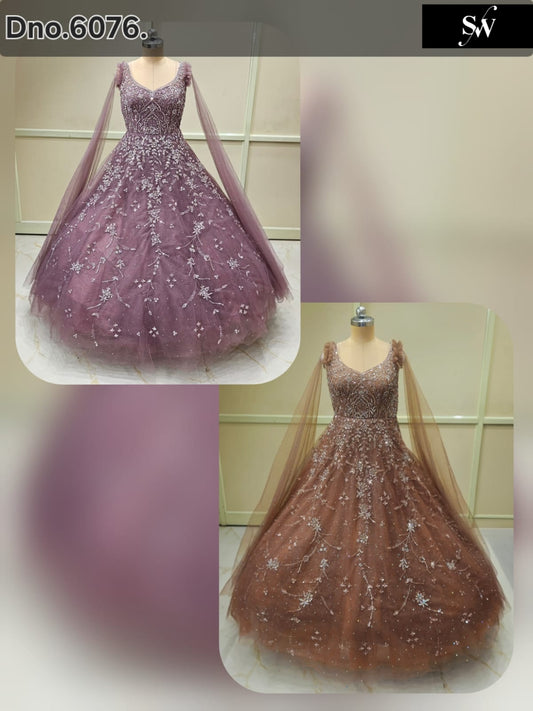 Lavender Brown Gown