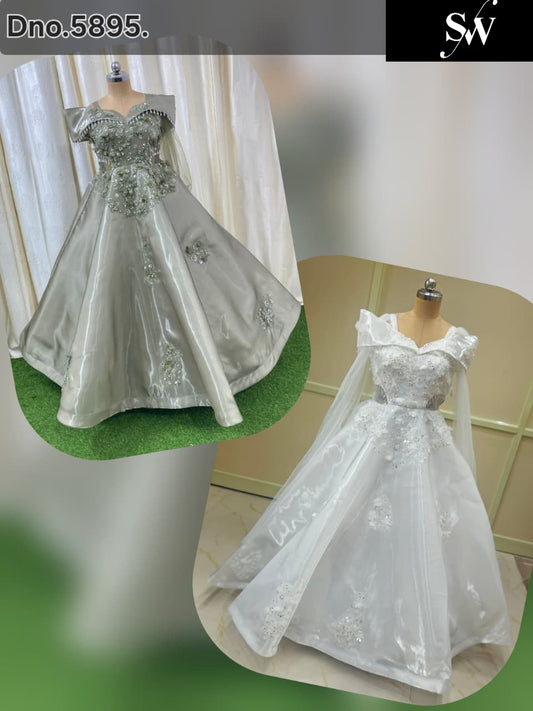 Silver Gown Glamorous Silver Party & Wedding Gowns for Women Shopping World Silver Gown Glamorous Silver Party & Wedding Gowns for Women Shopping World