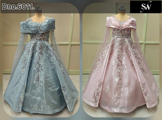 Sky Blue Baby Pink Gown