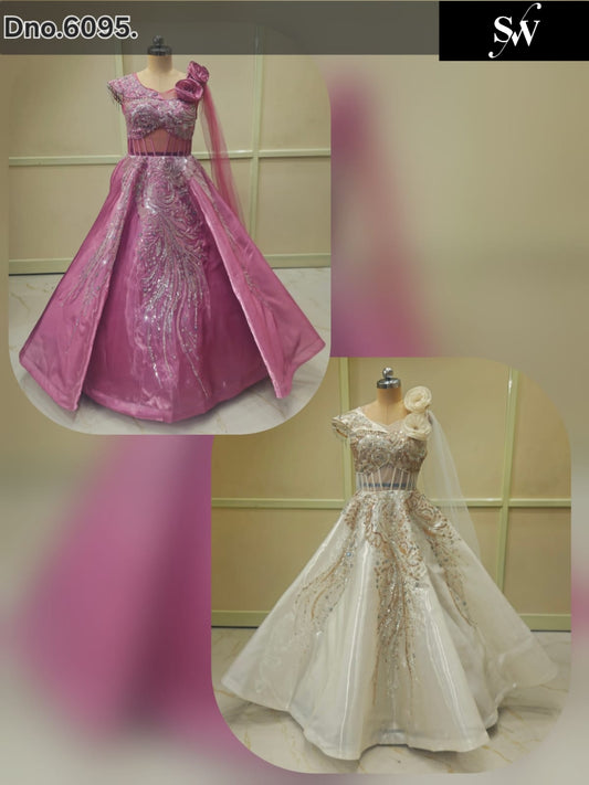 White Pink Gown
