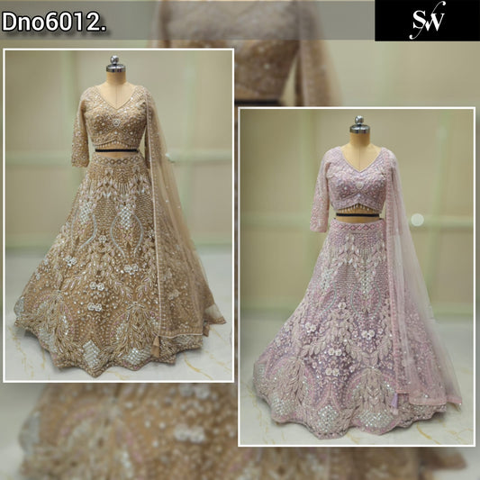 Peach Pink Crop Top Lehenga