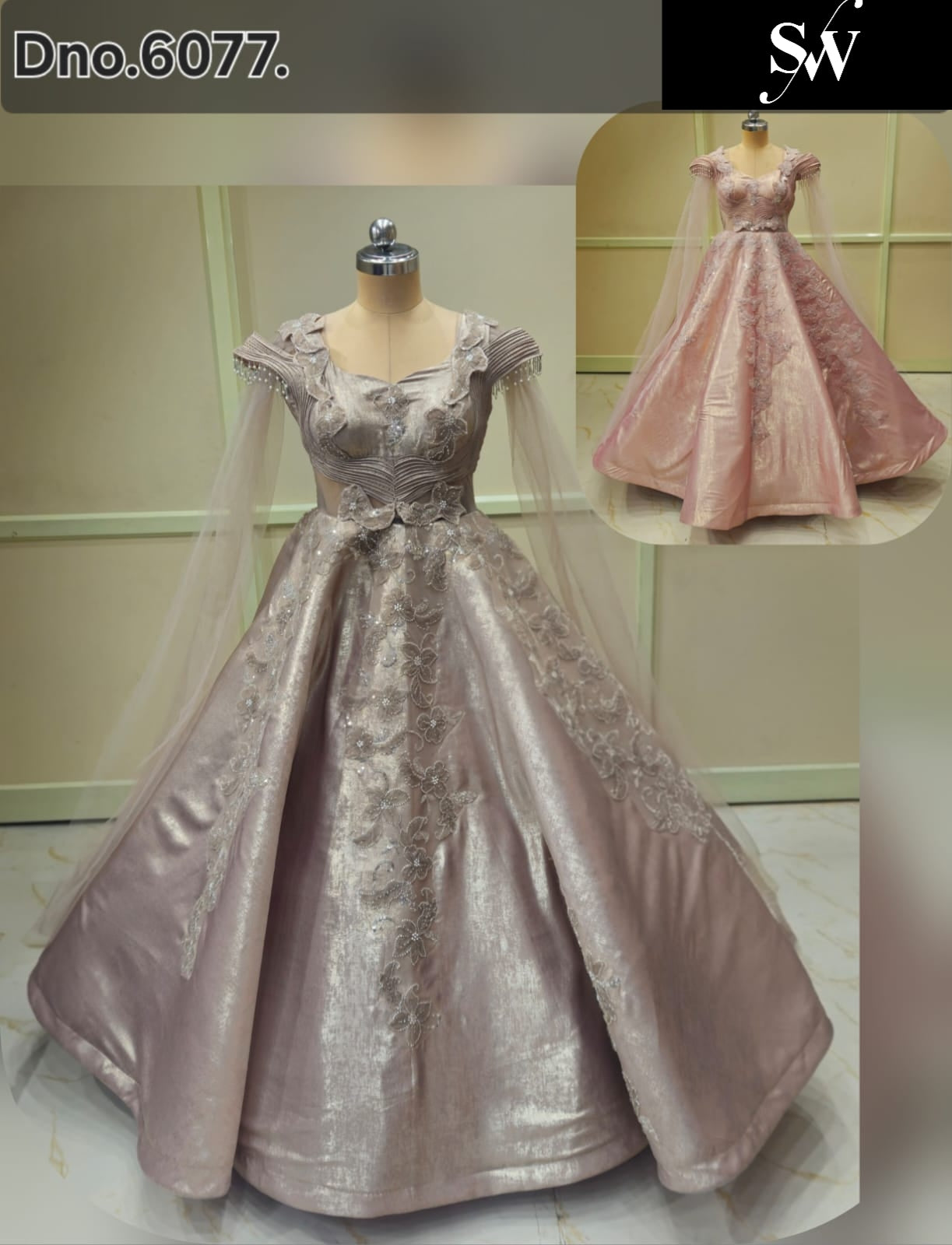 Pink Brown Gown