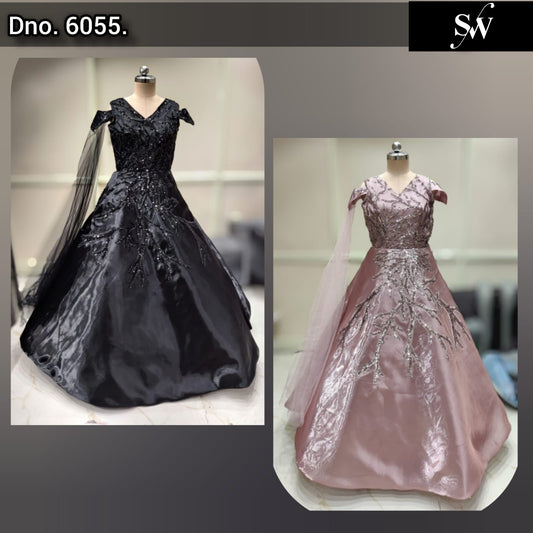 Black Pink Gown