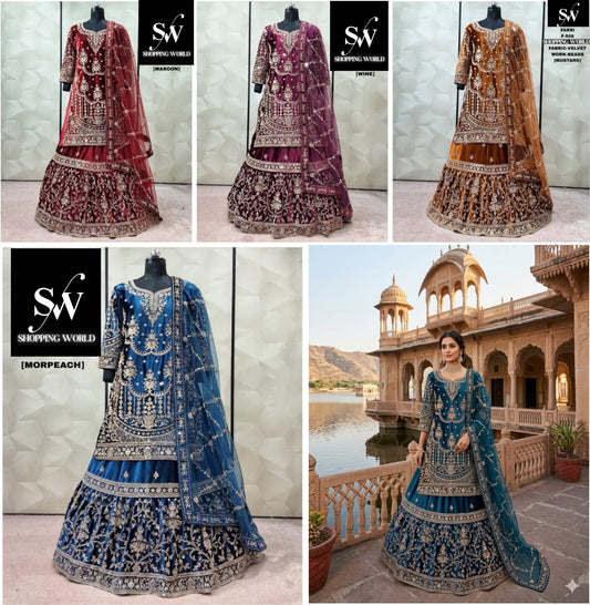 Maroon Wine Mustard Morpeach Blue peplum long Dress Farshi Gaharara Dress Special