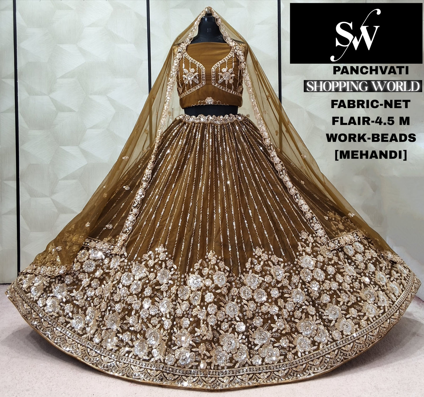Onion Pink Net Lehenga
