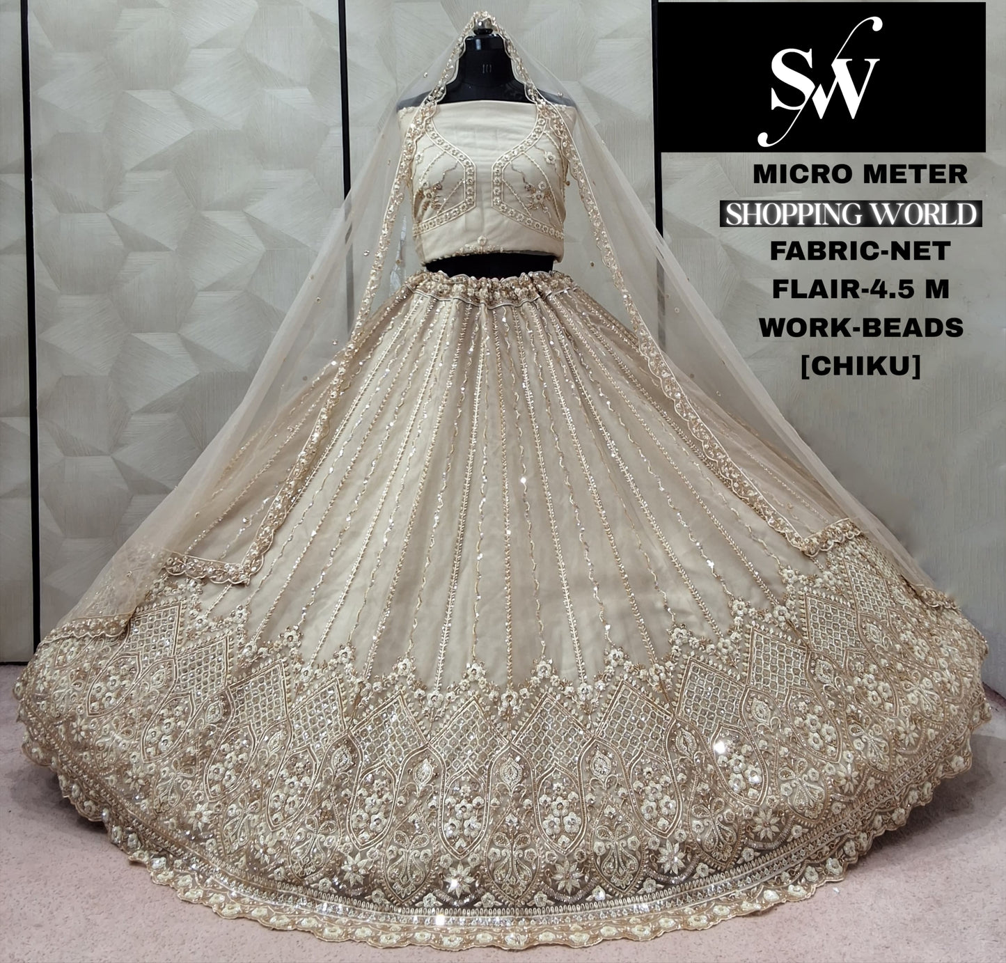 Lavender Net Lehenga