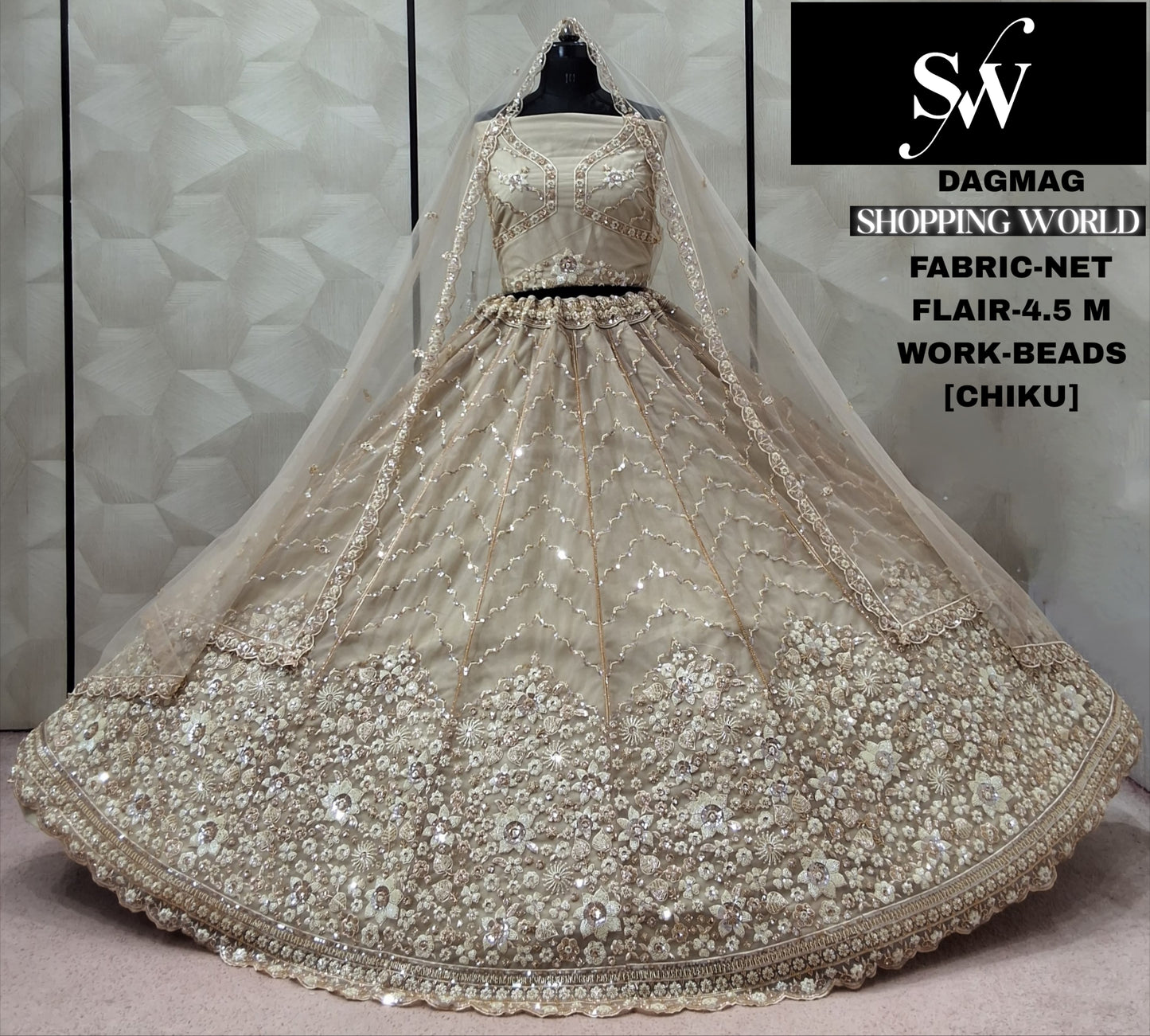 Chiku Golden Net Lehenga