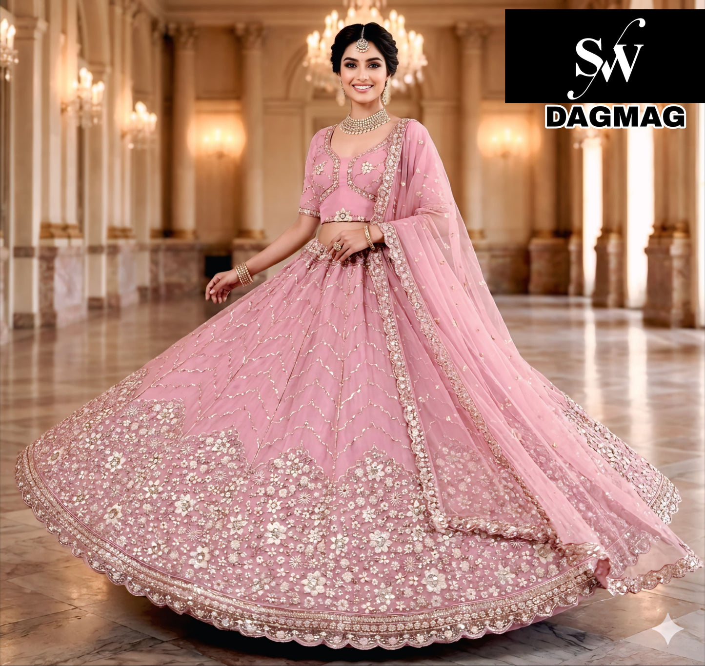 Chiku Golden Net Lehenga