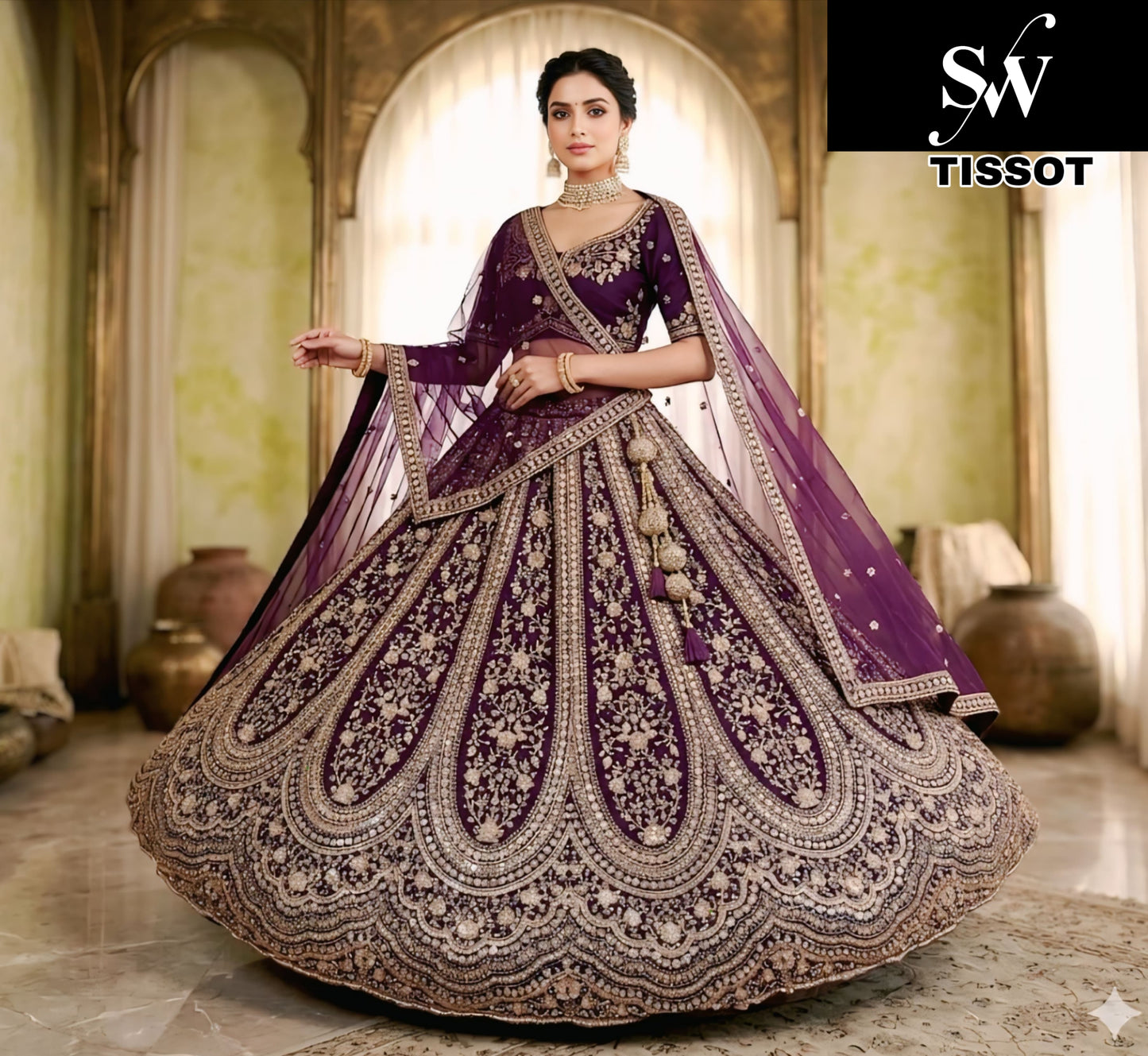 Chiku Golden Net Lehenga