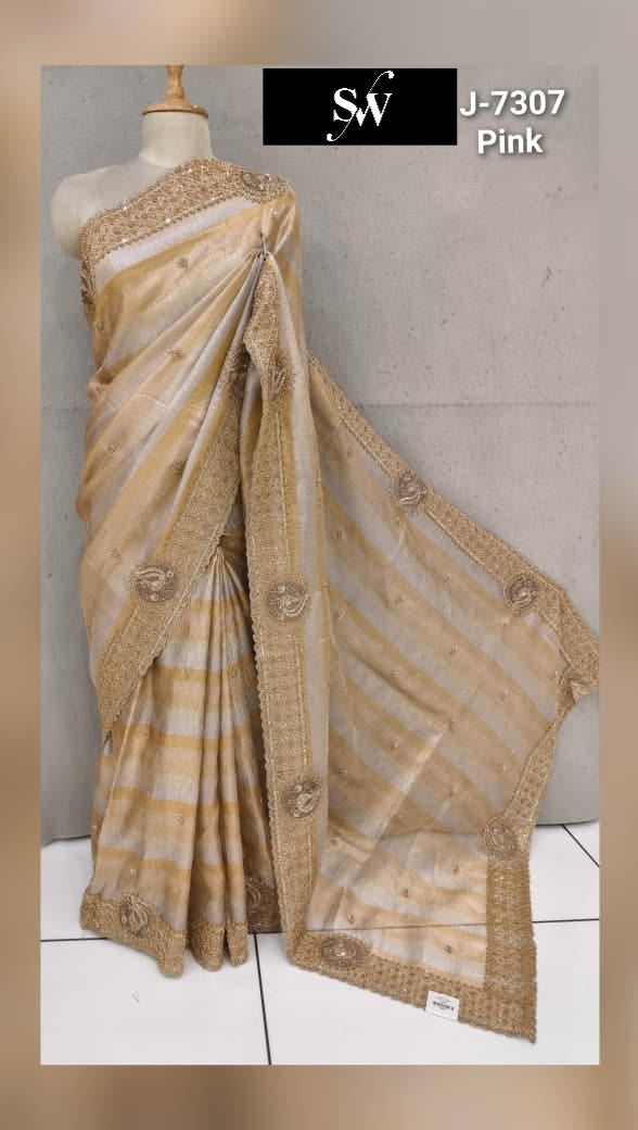 Pink Designer Saree