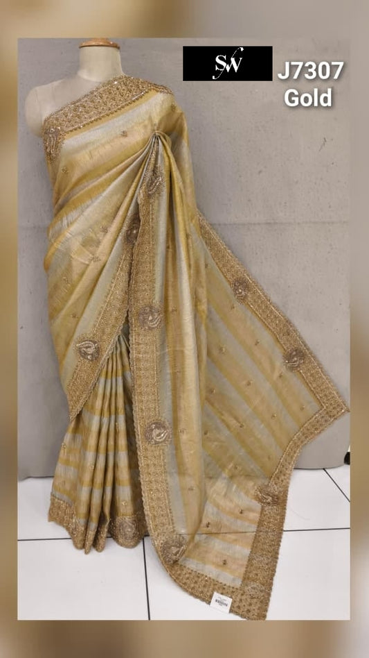 Golden Designer Saree