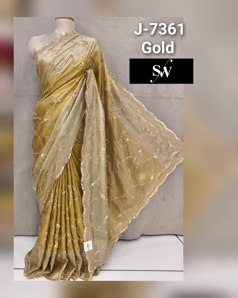 Golden Designer Saree