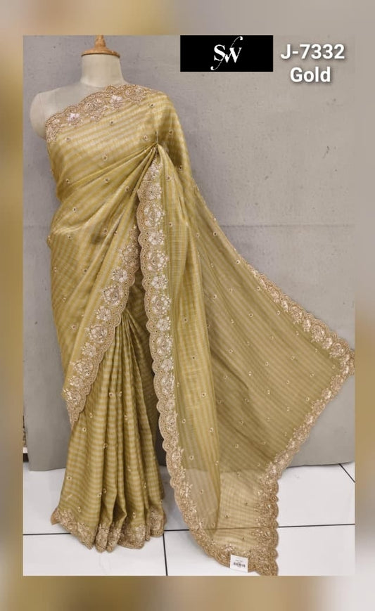 Golden Designer Saree