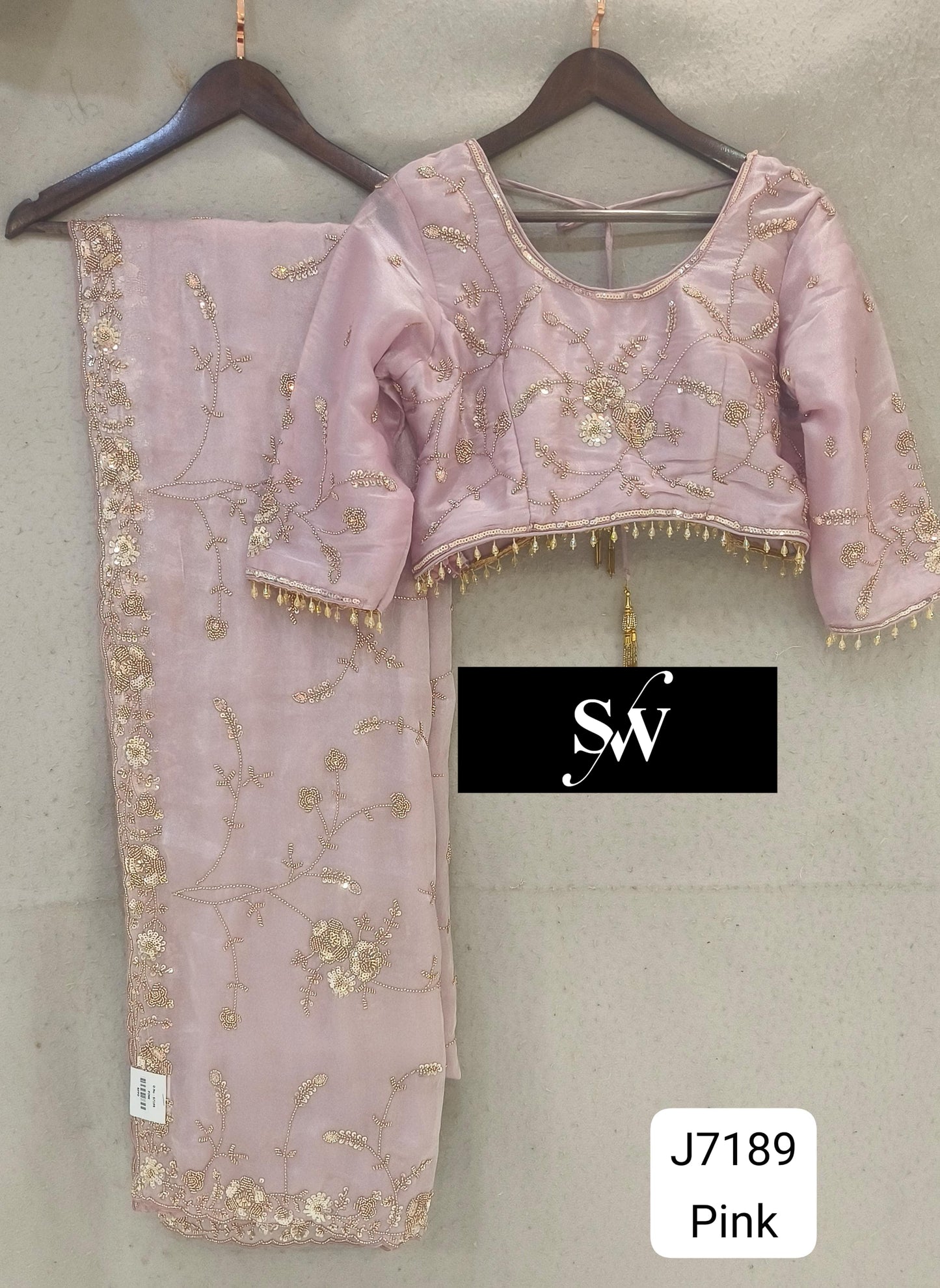 Pink Designer Saree