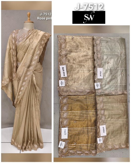Golden Mustard Silver Grey Saree