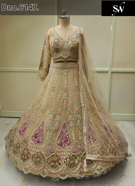 Golden Crop Top Lehenga