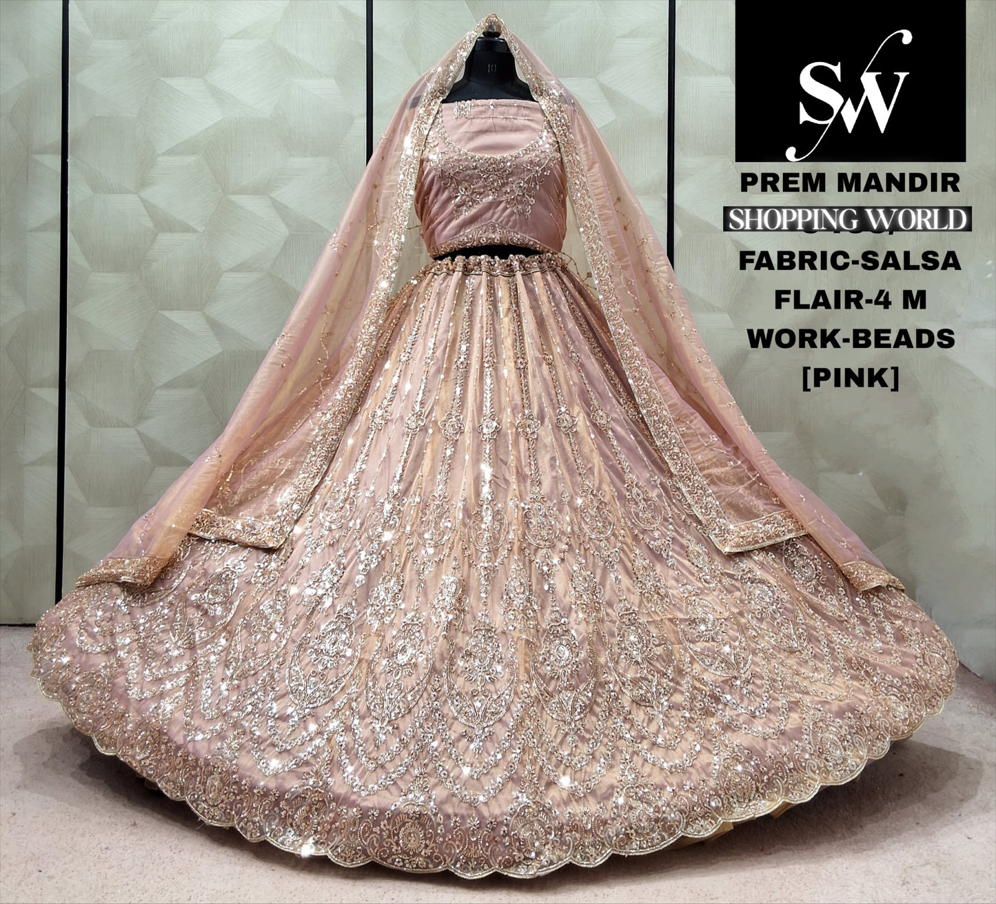 Designer pink Lehenga