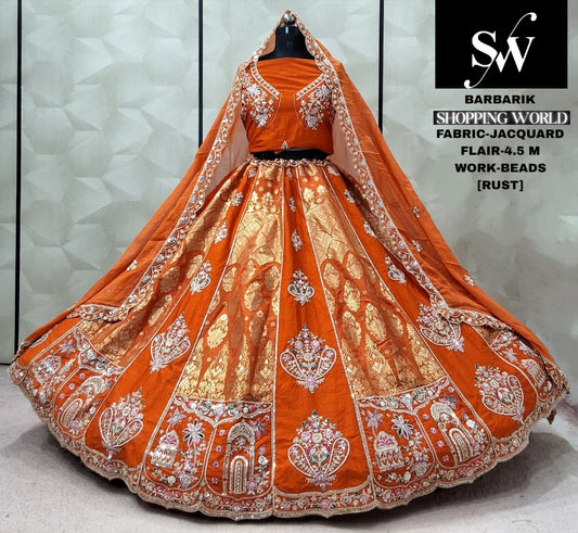 Rani Pink Jacquard Lehenga