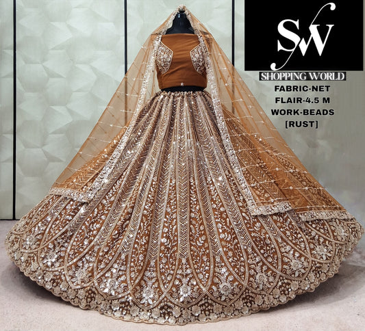 Pink Net Lehenga