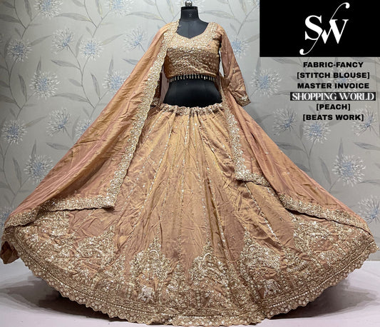 Peach Fancy Lehenga