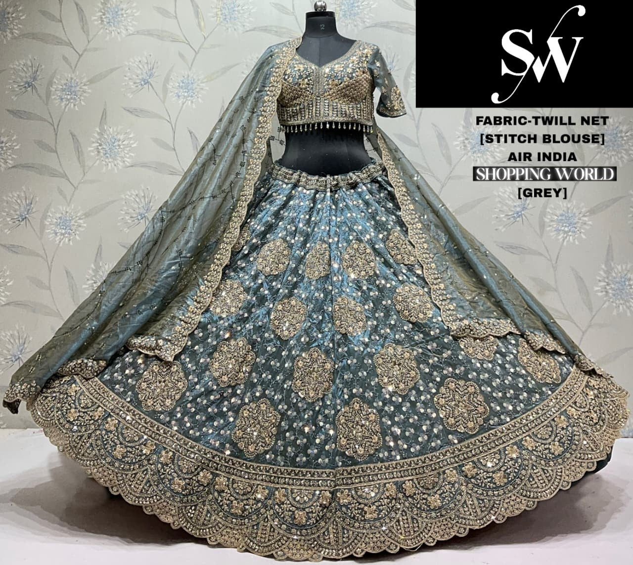 Onion Pink Twill Net Lehenga