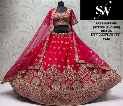 Purple Fendi Peacock Lehenga