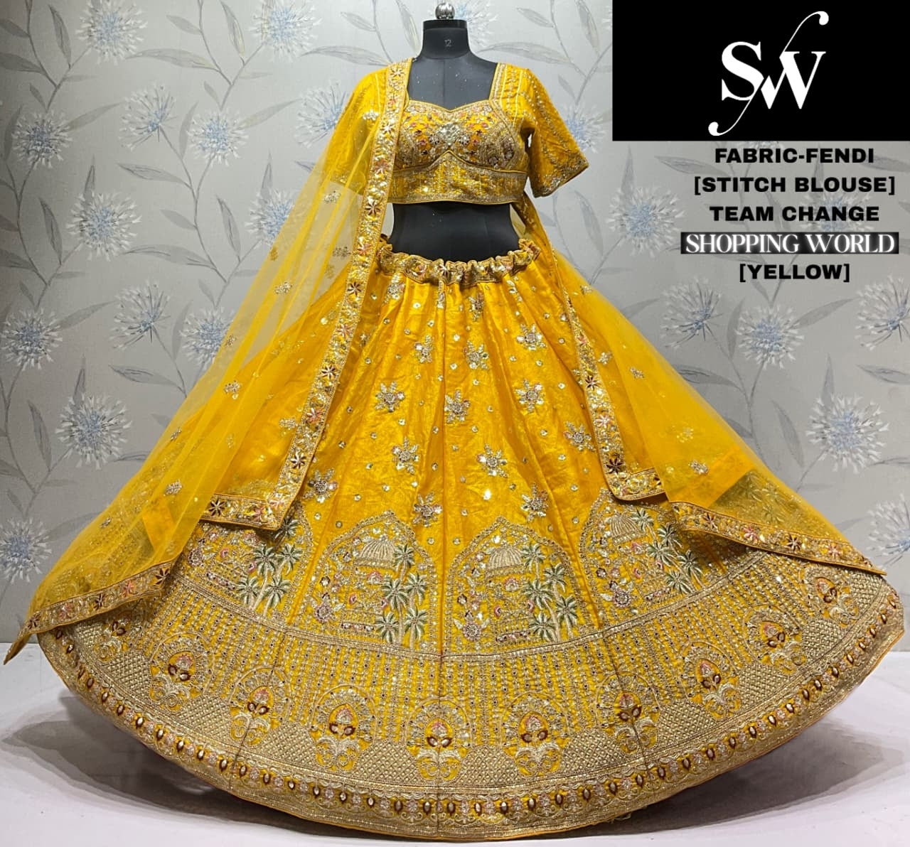 Rama Green Fendi Lehenga
